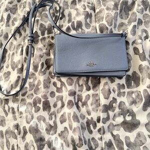 COACH Gray Leather Crossbody Bag